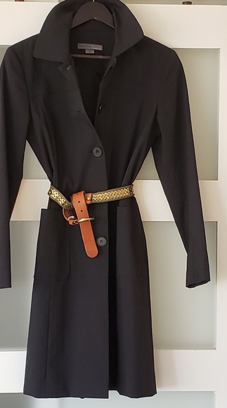 Teenflo black trench coat jacket Matrix size 8 - Picture 1 of 8